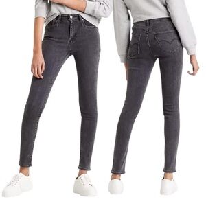 Levi’s 721 High Rise Skinny Jeans True Grit Soft Black Size 31 Premium Denim